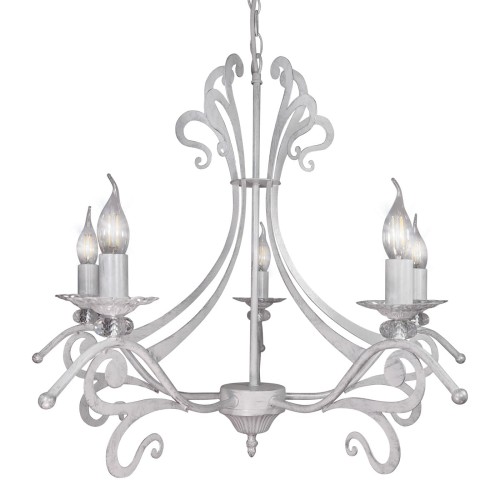 Люстра подвесная 5 рожковая хрусталь белая S3143-5