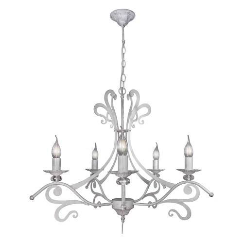 Люстра подвесная 5 рожковая хрусталь белая S3143-5